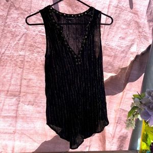 Rock Republic black and gold tank top